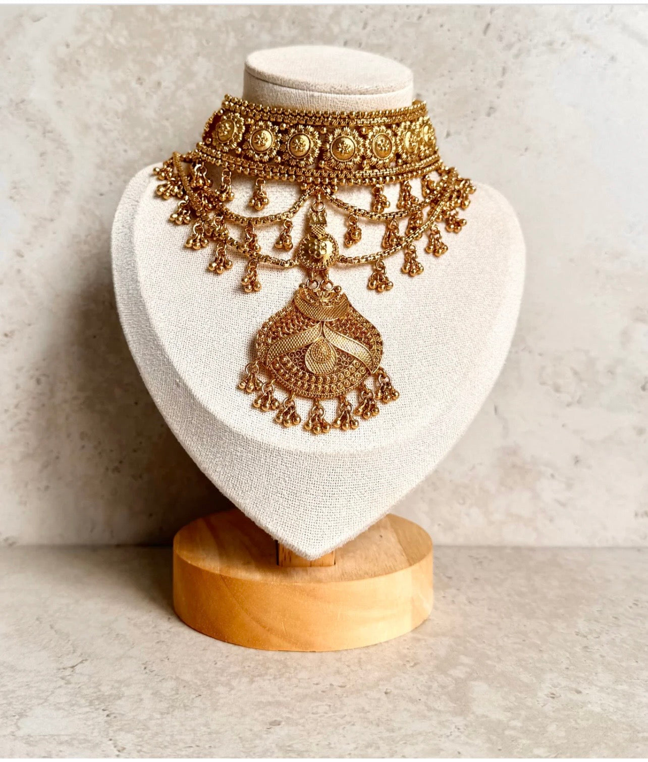 Anmol gold plated necklace set