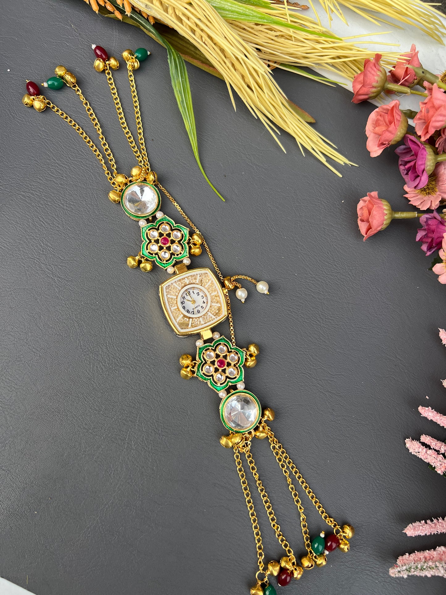 The Kashmiri Meena & Kundan Artisan Watch