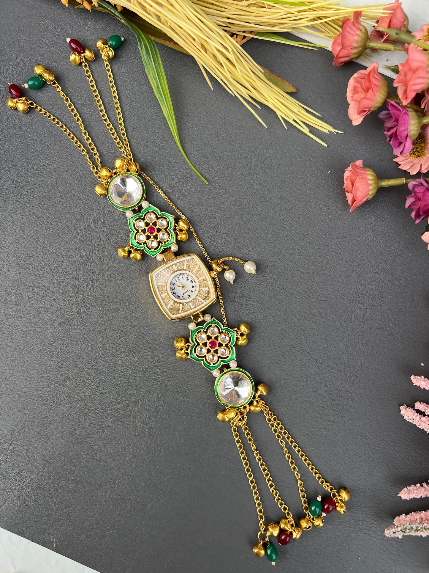 The Kashmiri Meena & Kundan Artisan Watch