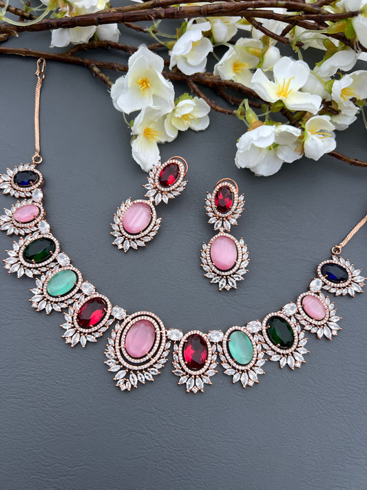 Rozina American diamond necklace