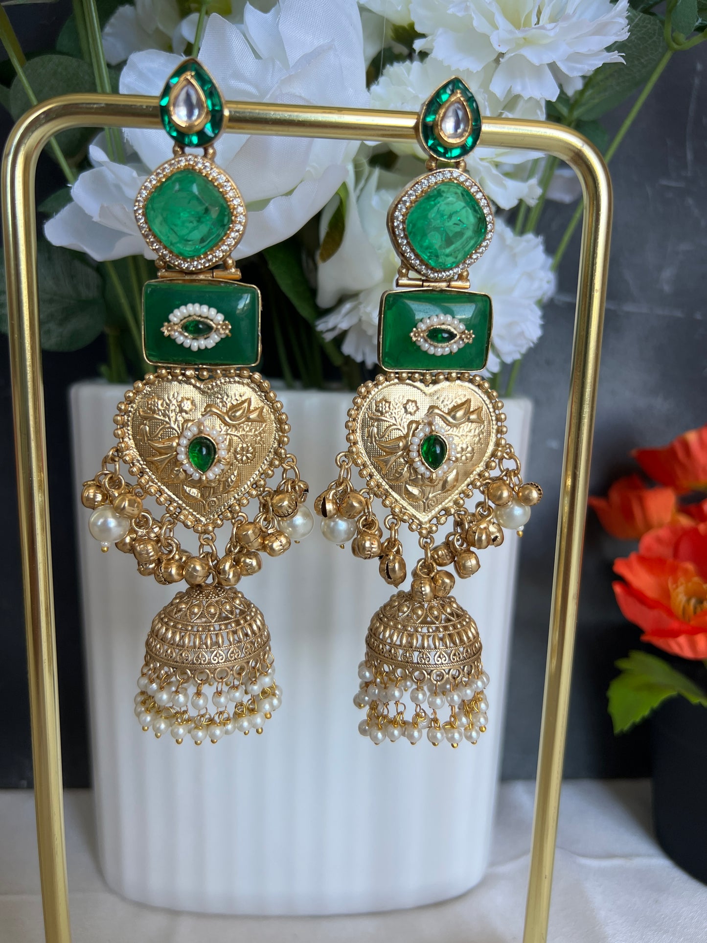 Inara Kashmiri long earrings