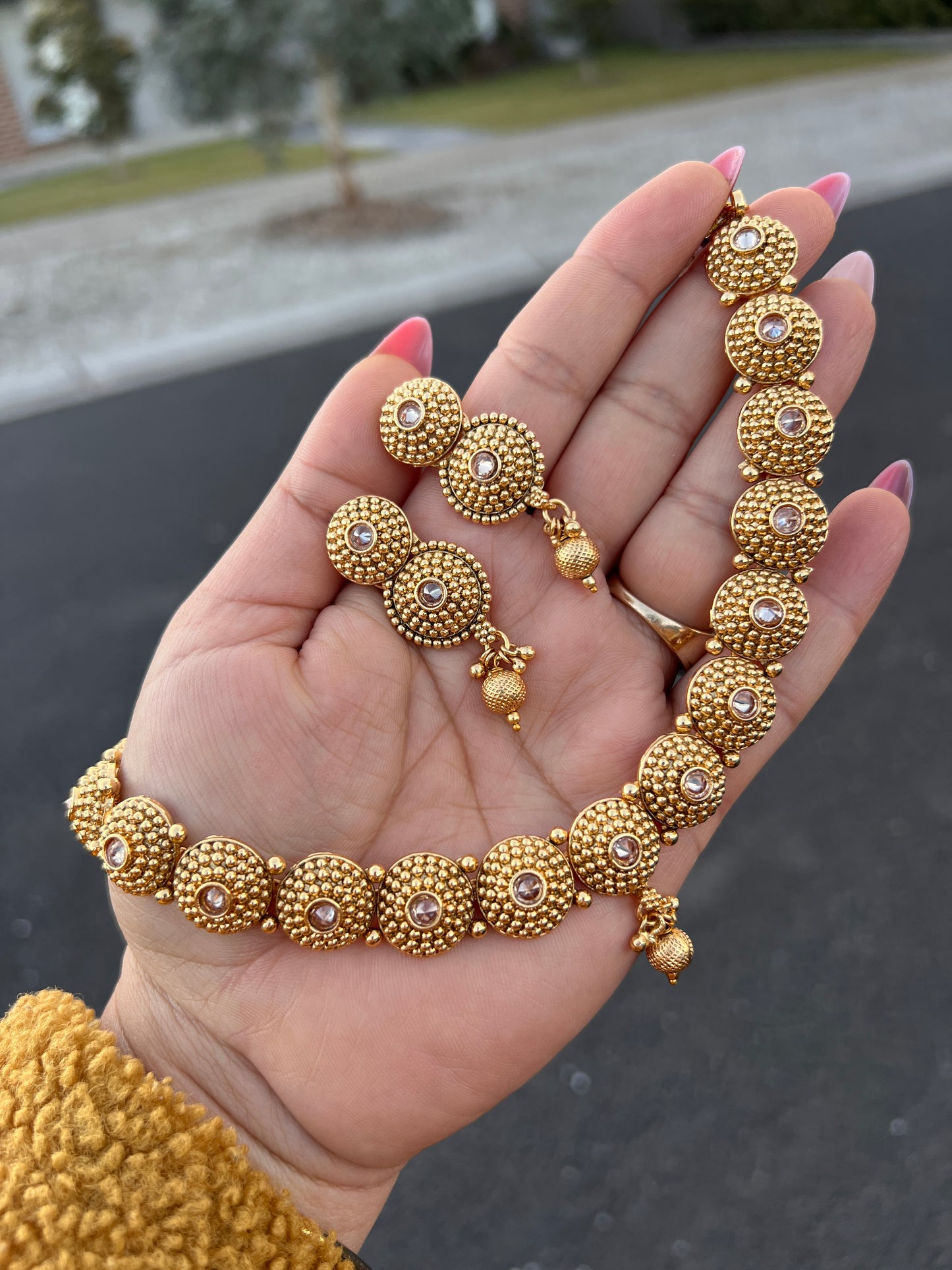 Surbhi Gold plated necklace set