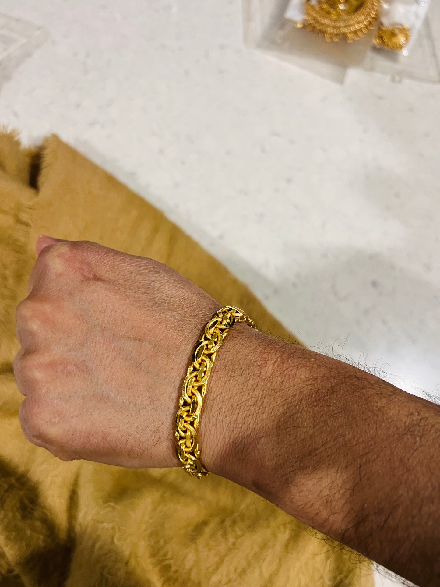 Mens gold plated bracelet