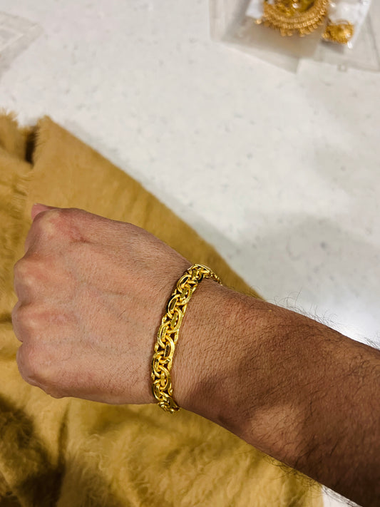 Mens gold plated bracelet