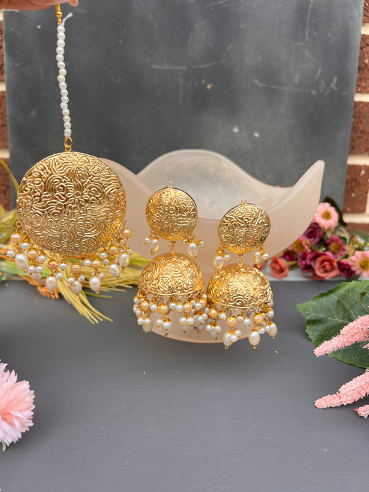 Sunakhi Jhumka tikka set
