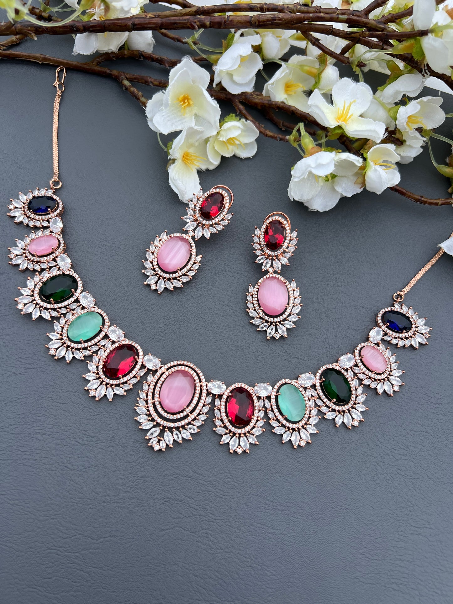 Rozina American diamond necklace