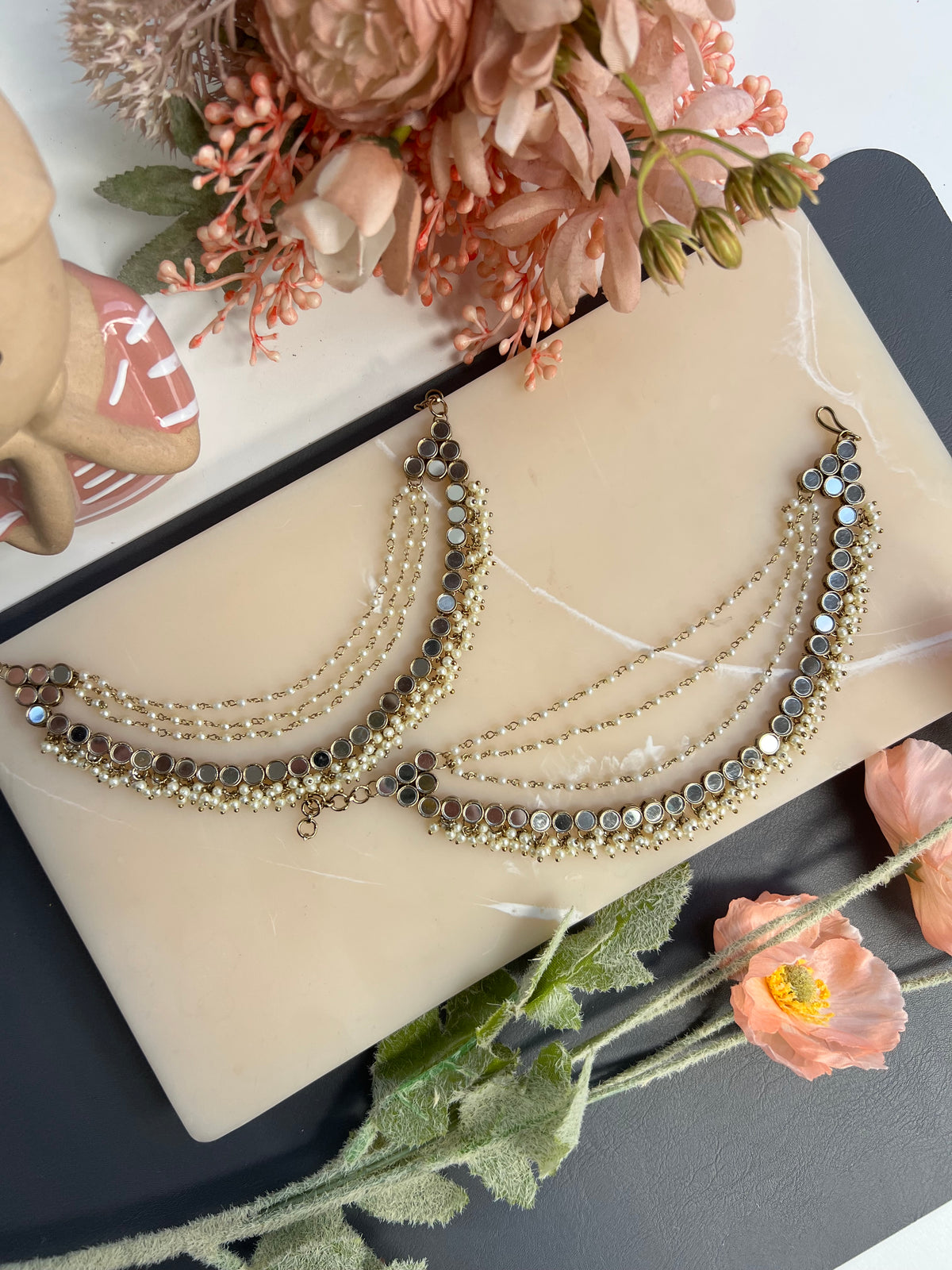 Keesha mirror ear chains