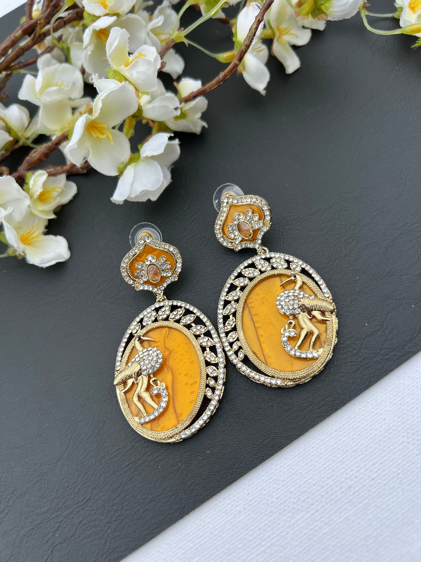 Orange Zercon earrings