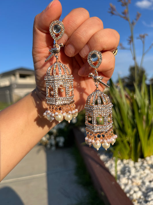 Rose gold Zercon earrings
