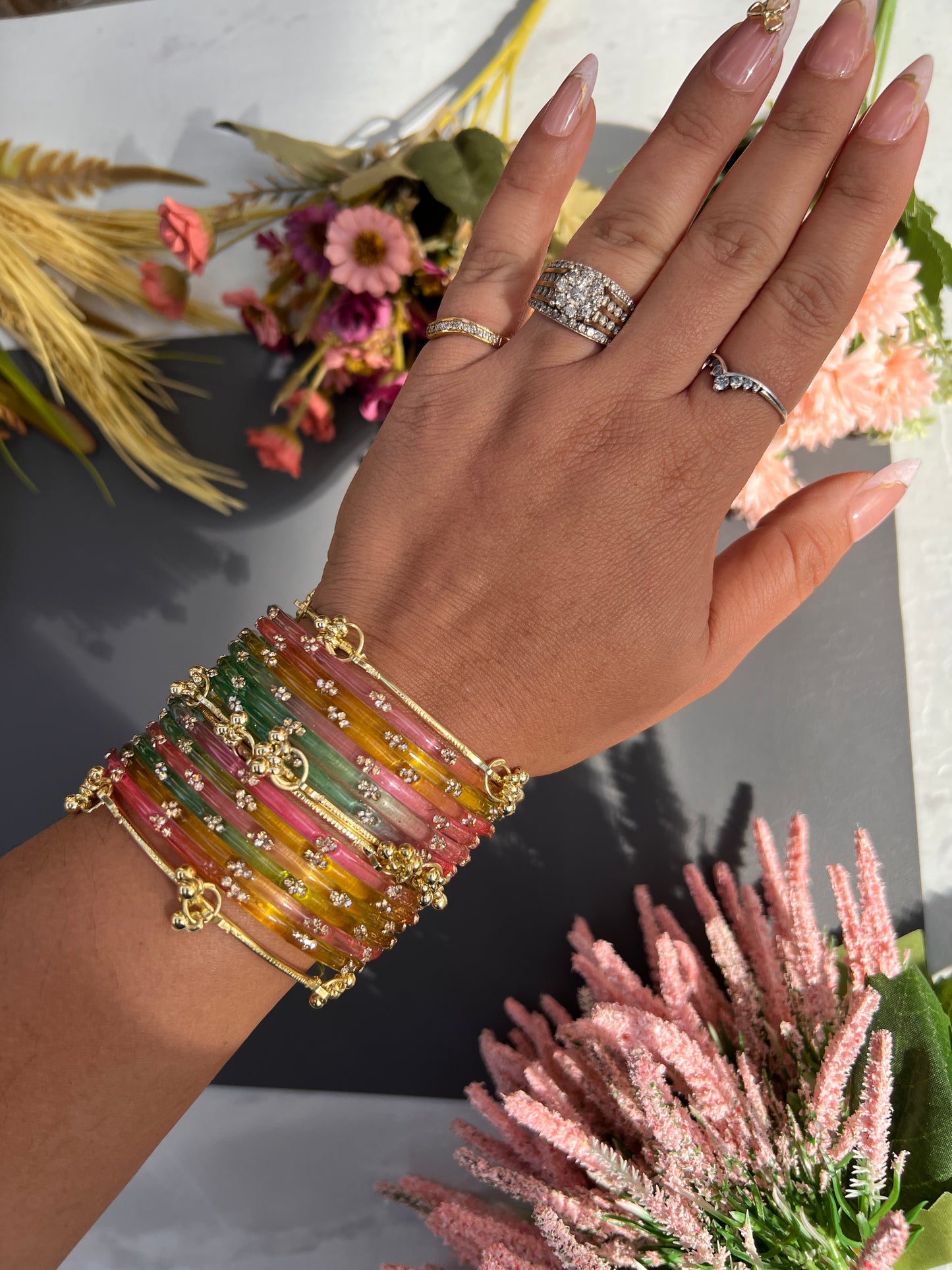 Pastel Kashmiri bangles