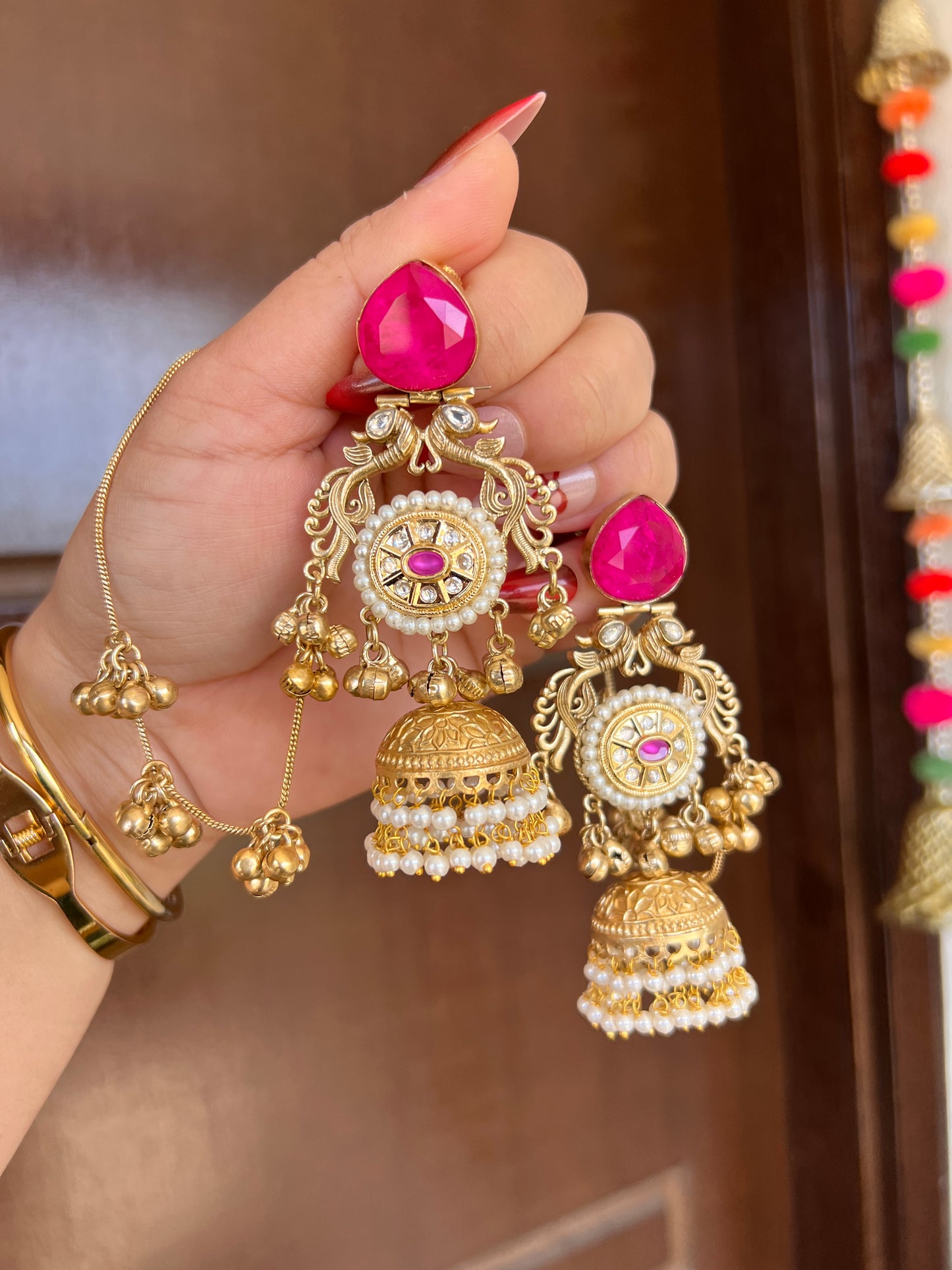 Sehar Kashmiri earrings with sahara