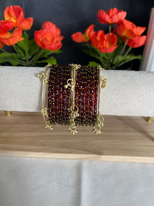 Maroon Kashmiri bangles