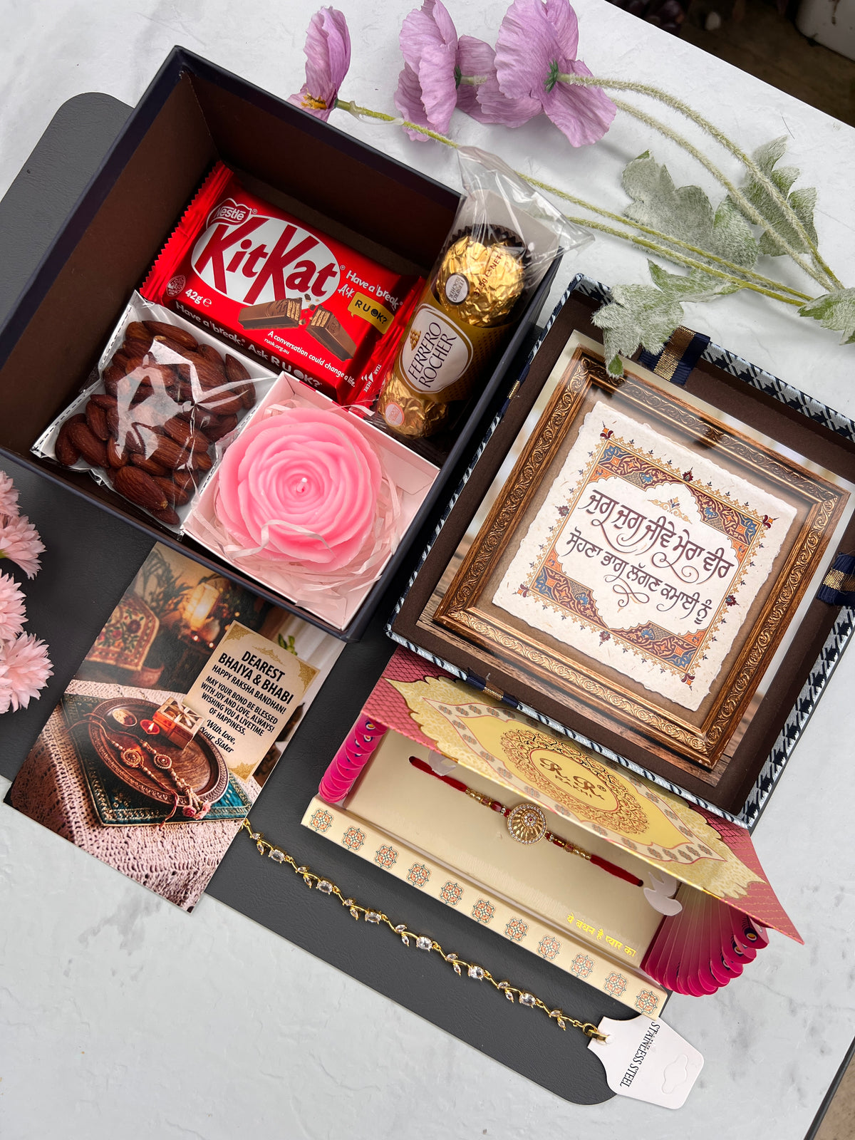 Premium brother & bhabhi Rakhi hamper with gift