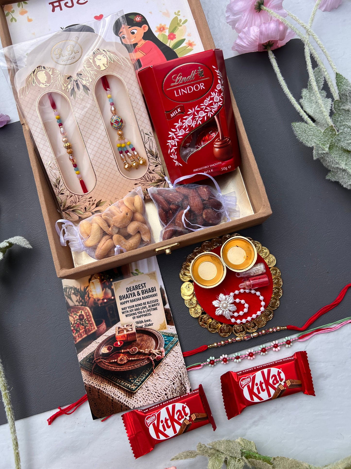 Premium brothes & bhabi hamper ( 2 Rakhi 2 thread)