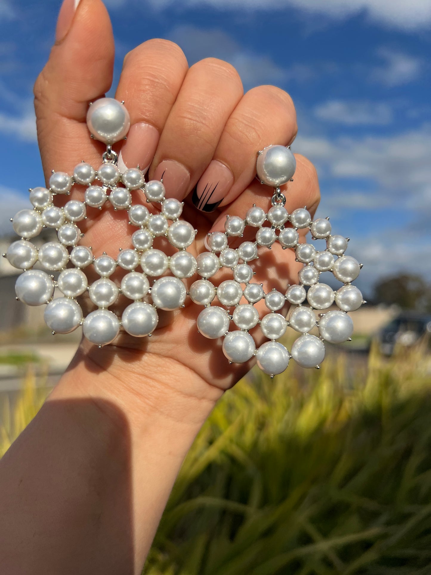 Pearl earrings