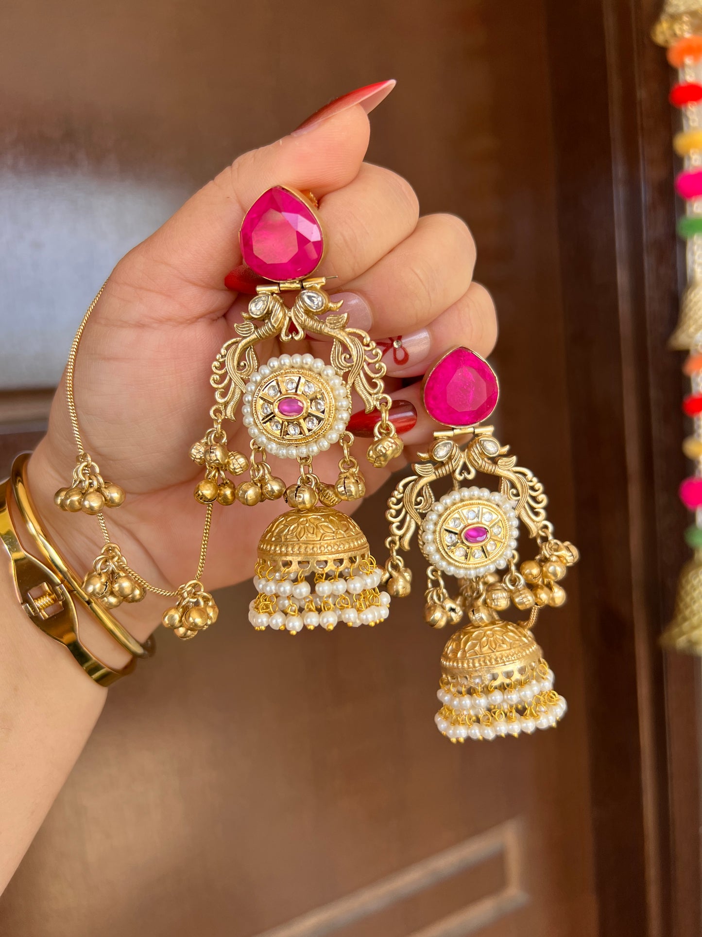Sehar Kashmiri earrings with sahara