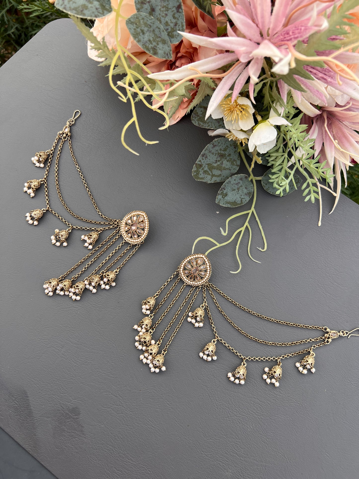 Aura Antique Multi-Layered Ear Chains