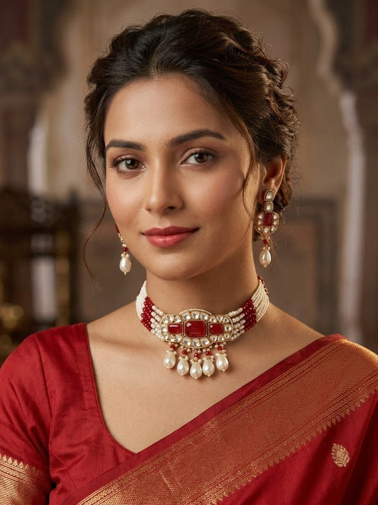 Rasha Uncut kundan choker set