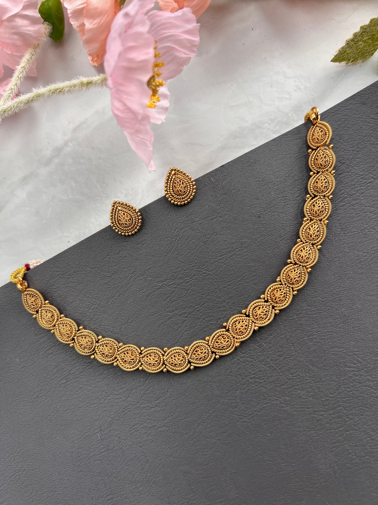 The Rasha Antique Gold Plated Necklace Set