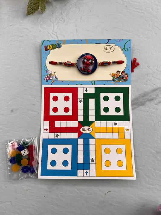 Spiderman Game rakhi ( 2 games in one:
Ludo and snack ladder)
Spider man