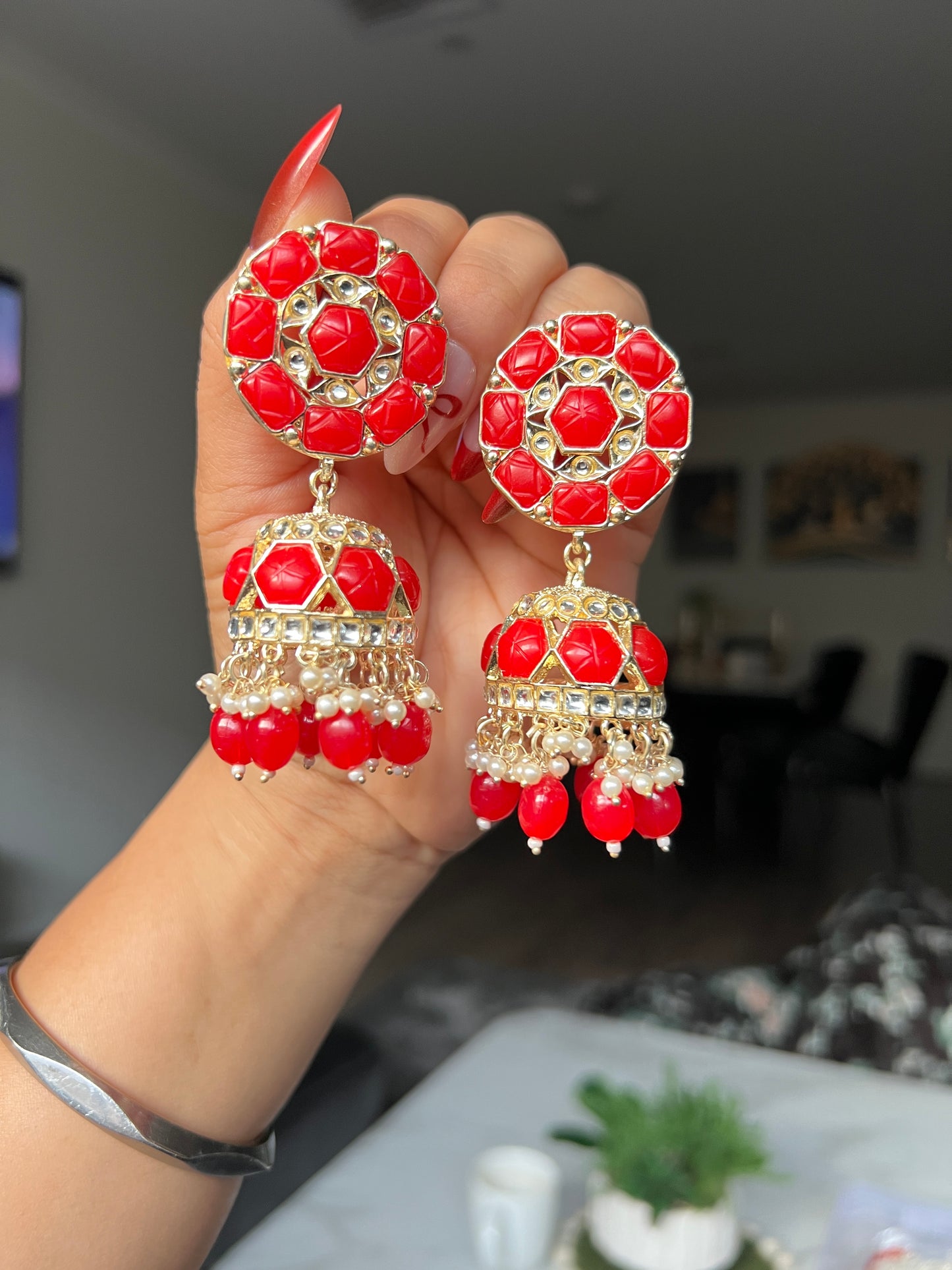 Meerakshi jhumka earrings