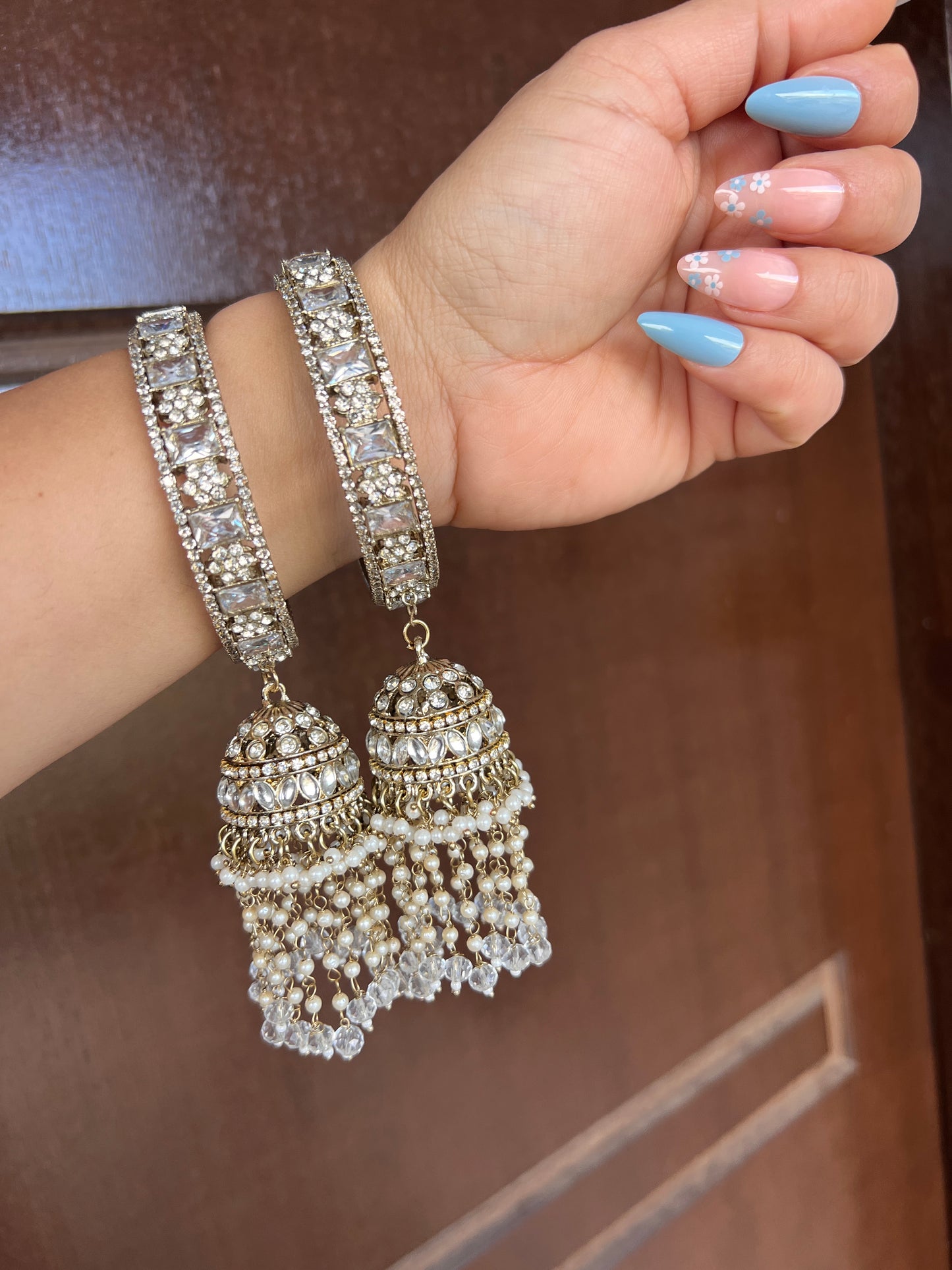 Nushrat jhumki bangles set