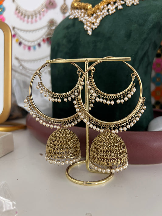 Meera Chandbali Hoop Jhumkas