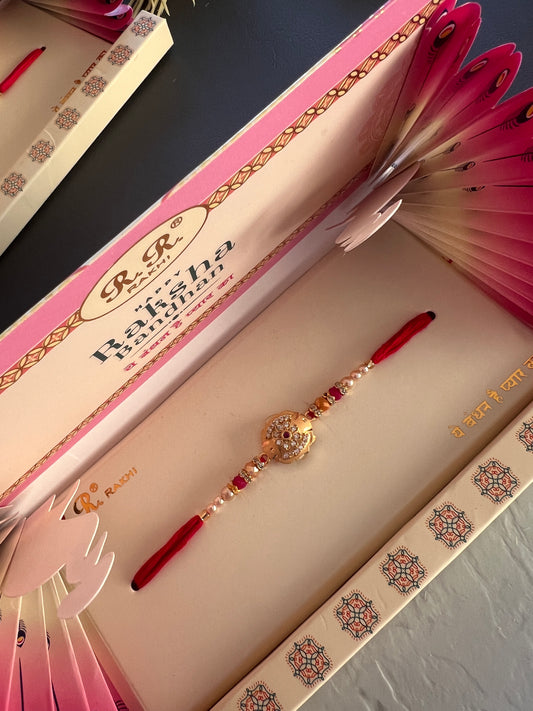 Luxury packing gold plated rakhi