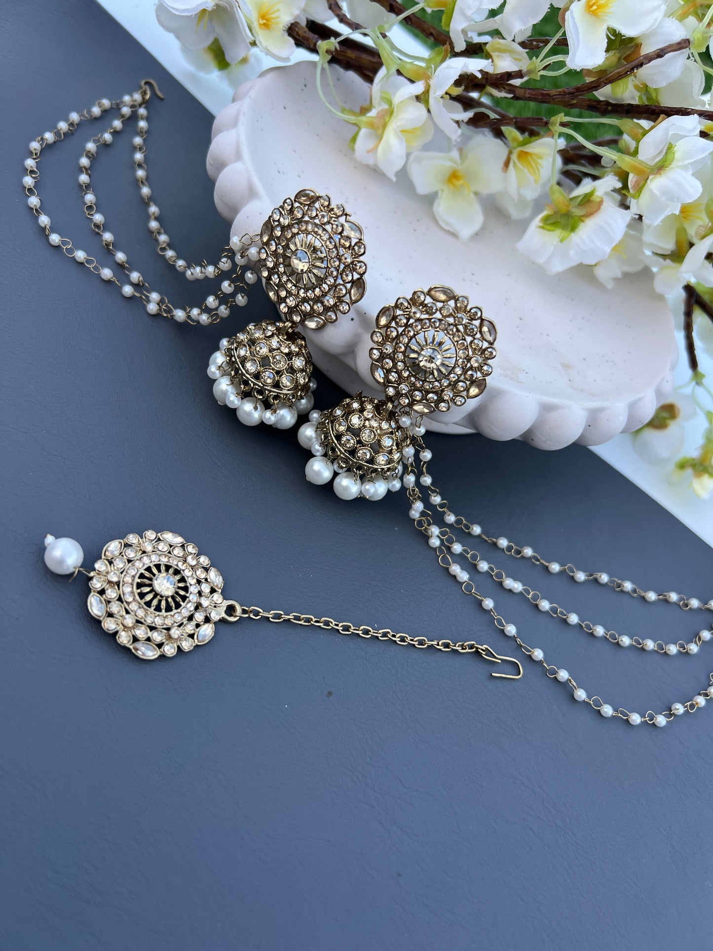 Shiza earring & tikka set