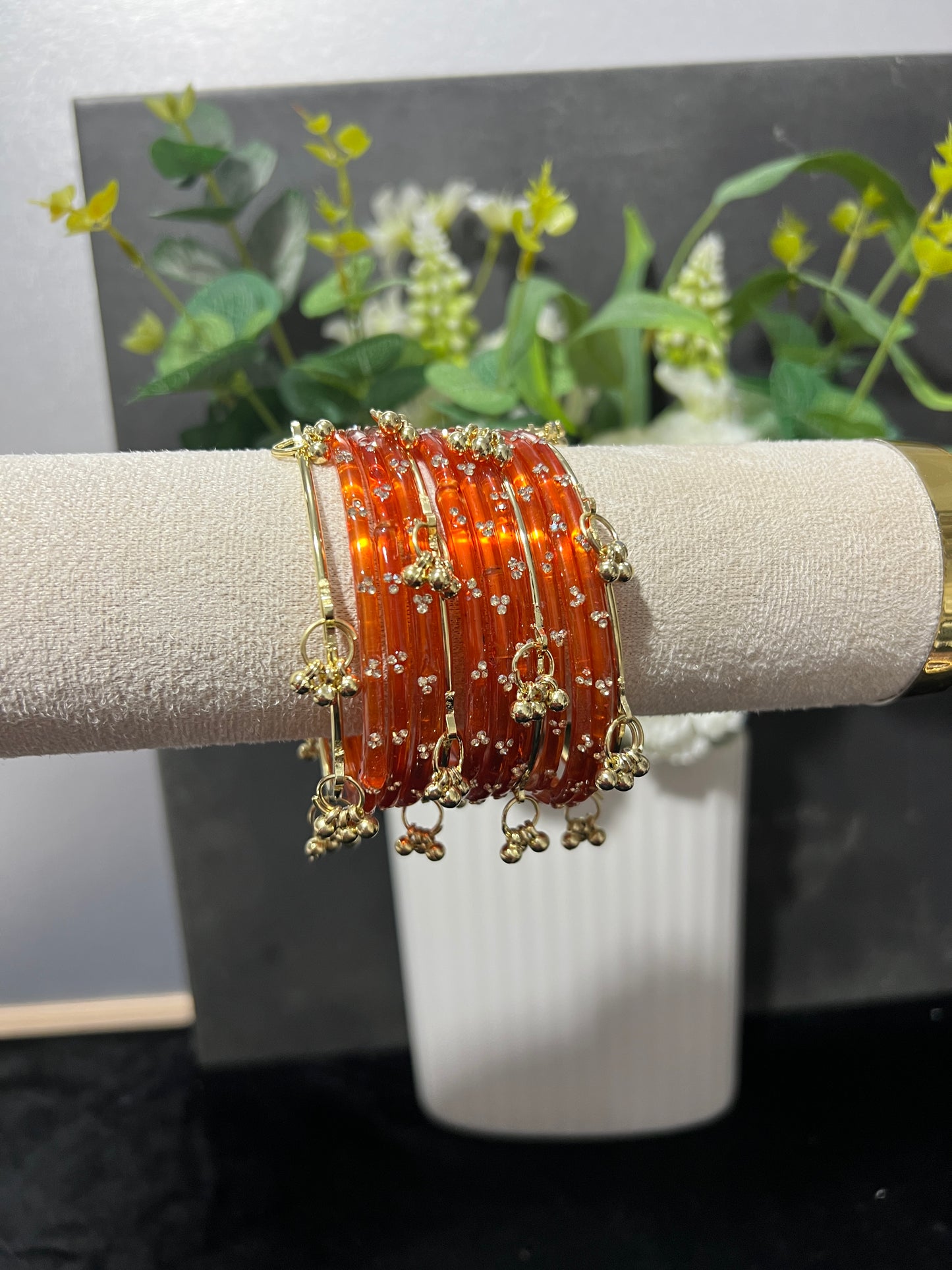 Rust Kashmiri bangles