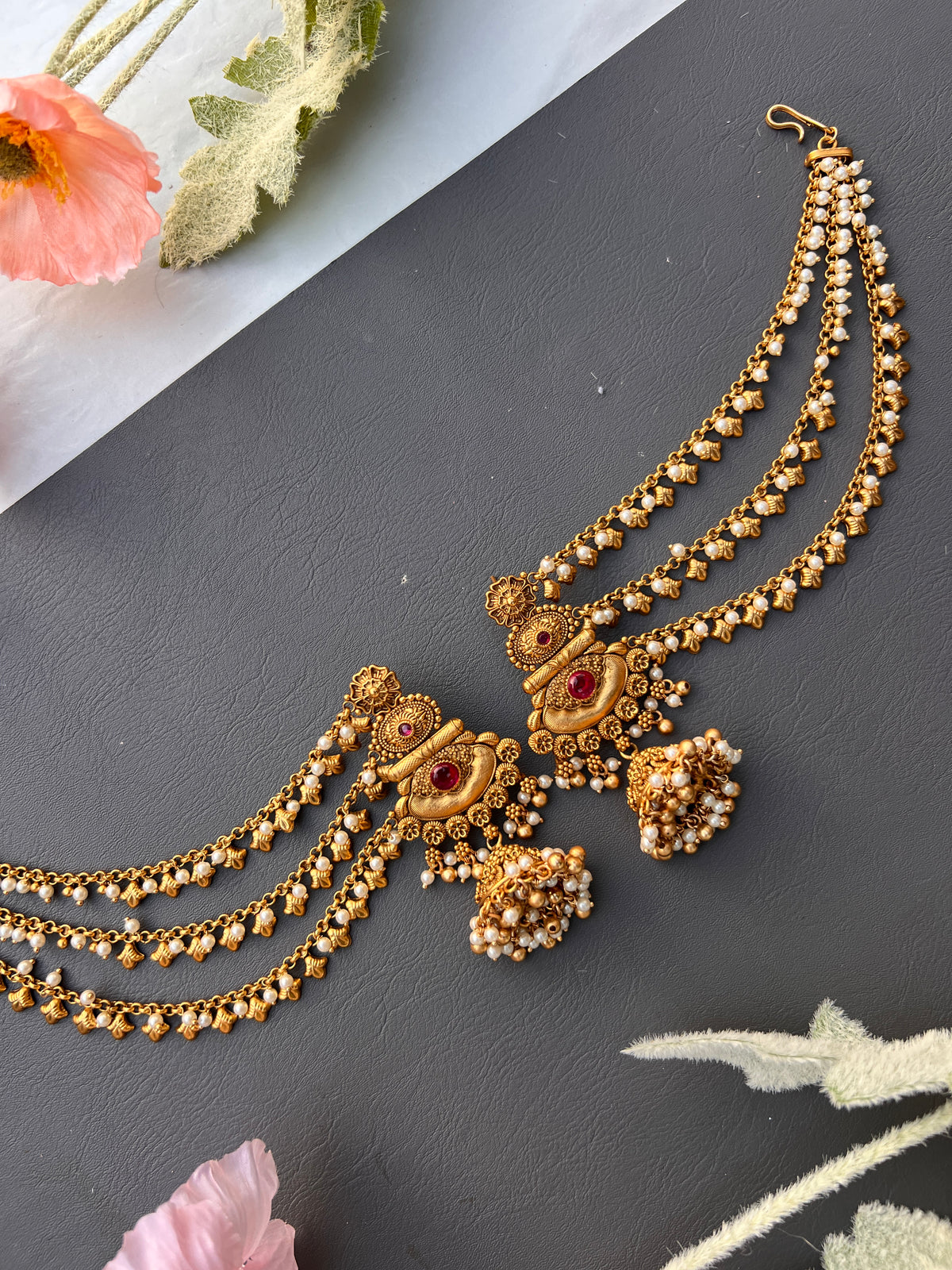 Roohani earrings with ear chains