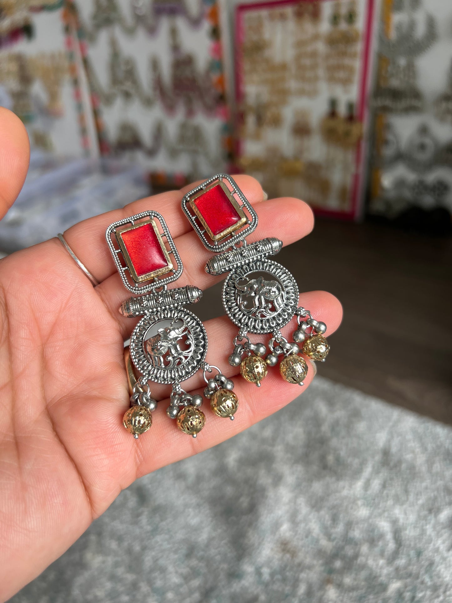 German silver earrings