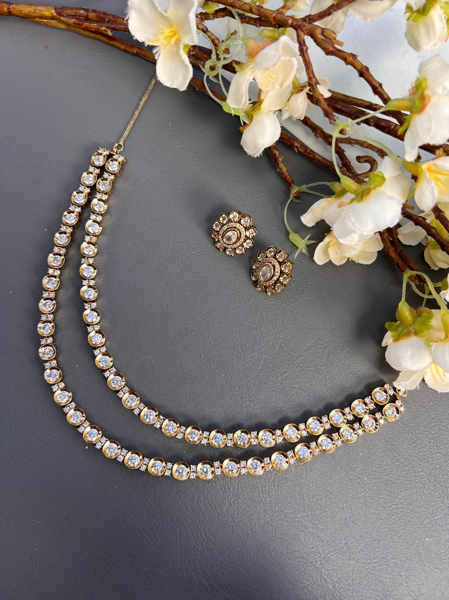 Reema uncut kundan necklace set