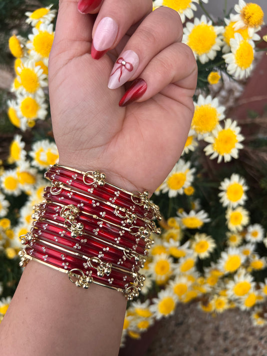 Red Kashmiri bangles