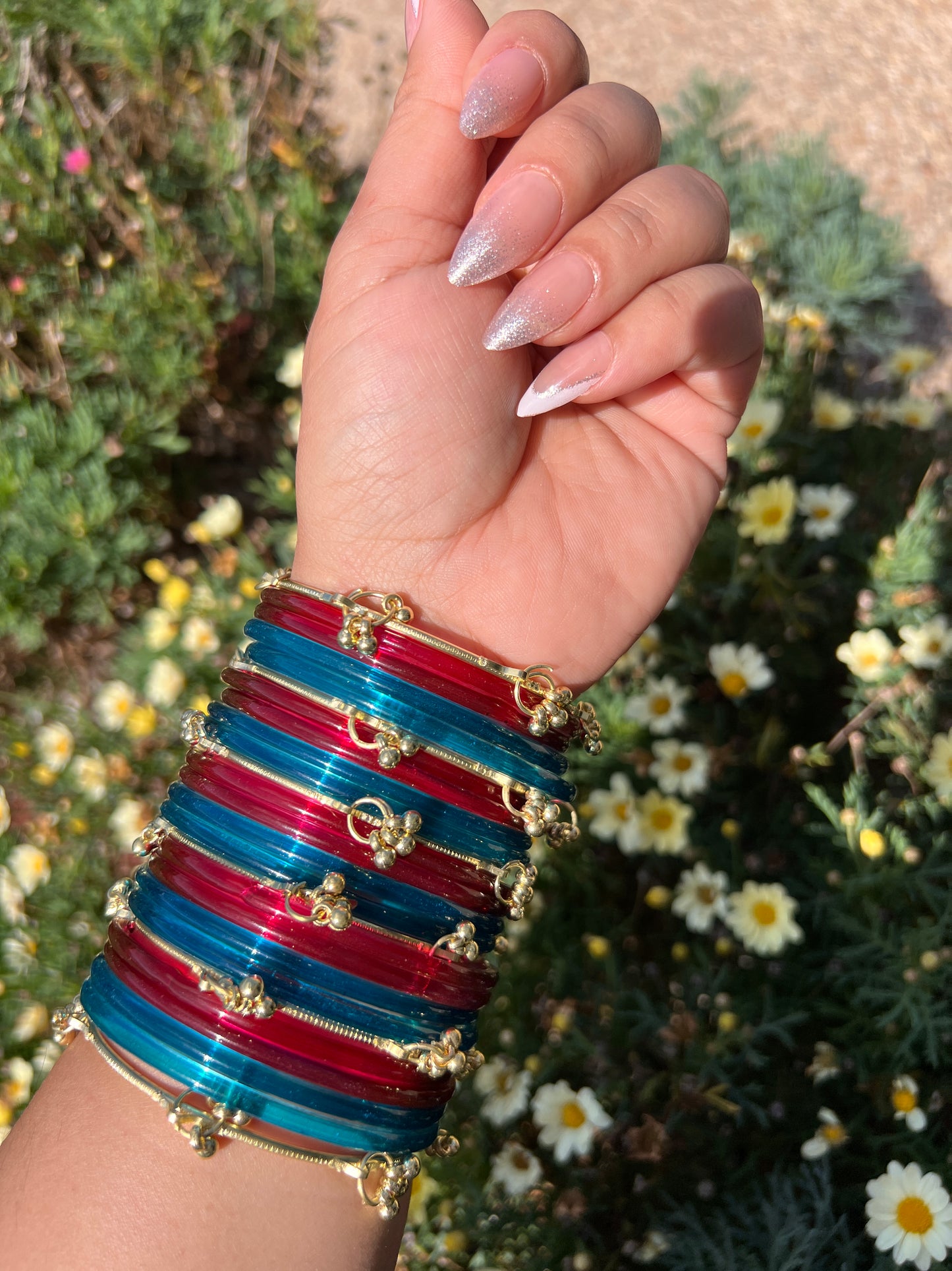 Jelly Kashmiri glass bangles