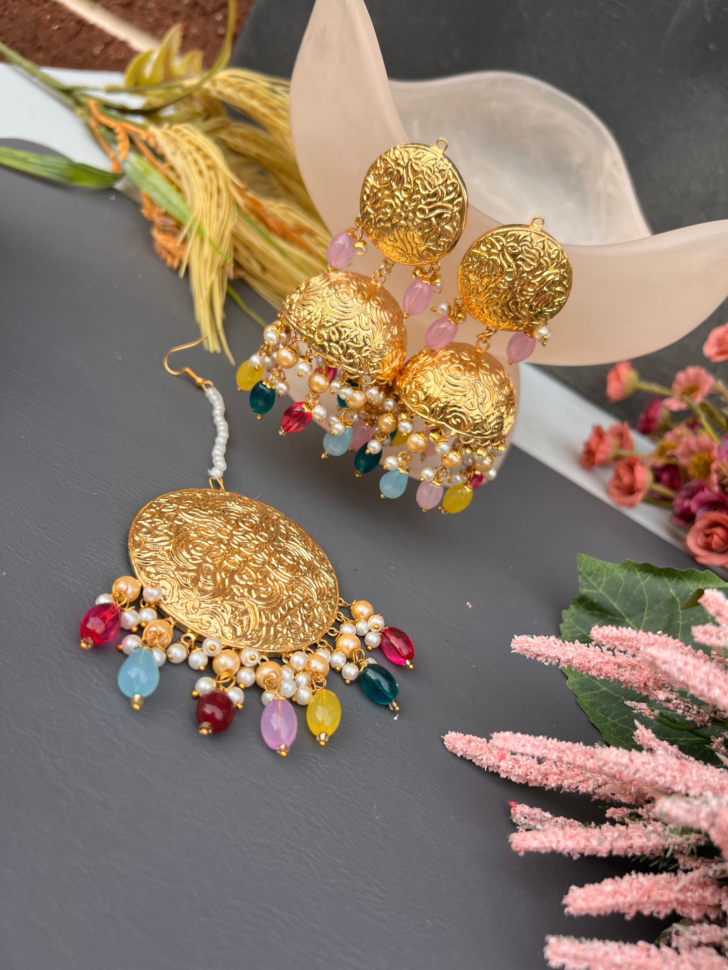 Sunakhi Jhumka tikka set