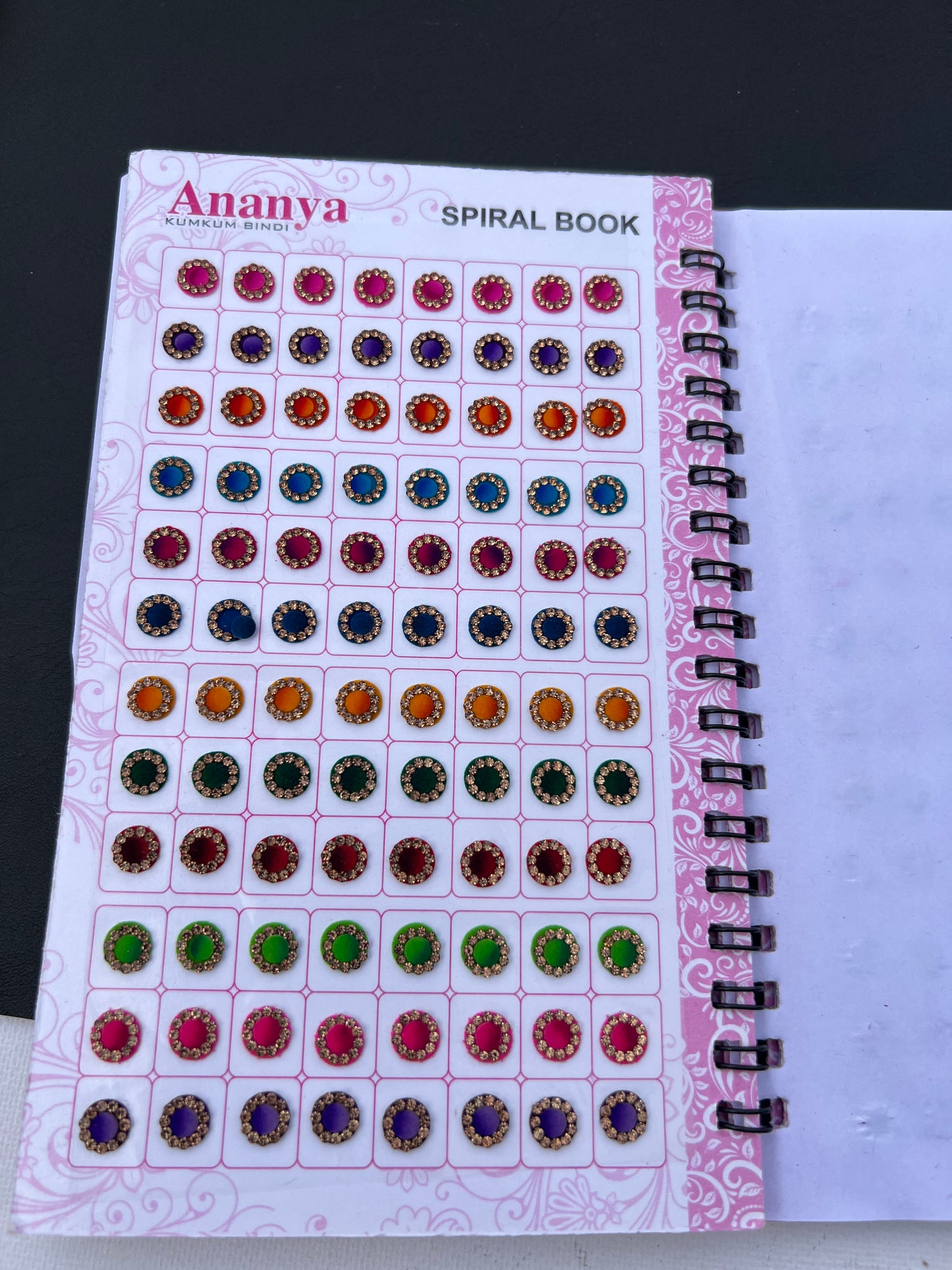Border stone multi colour bindi book (960 bindi)