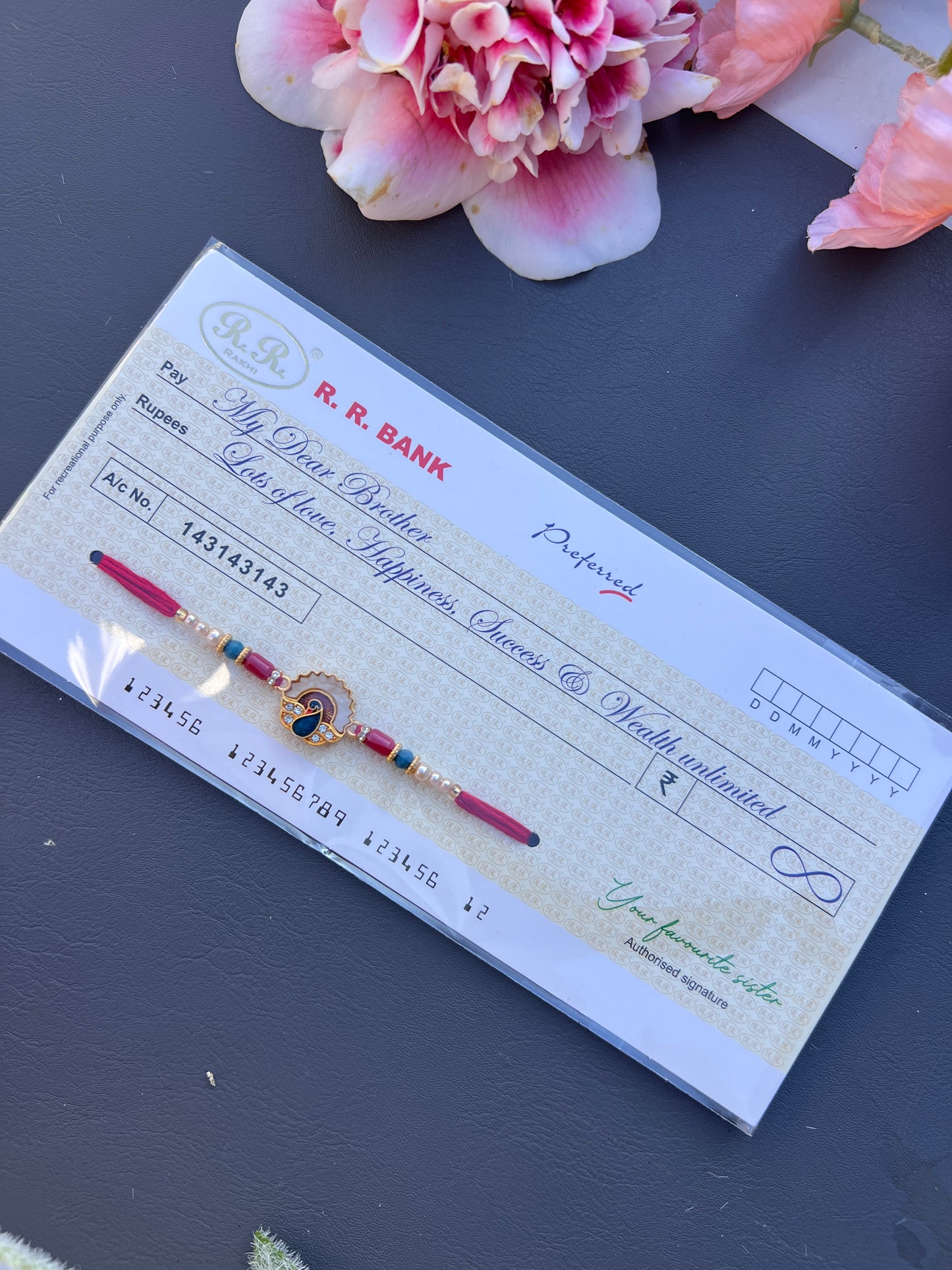 Brother Cheque Rakhi