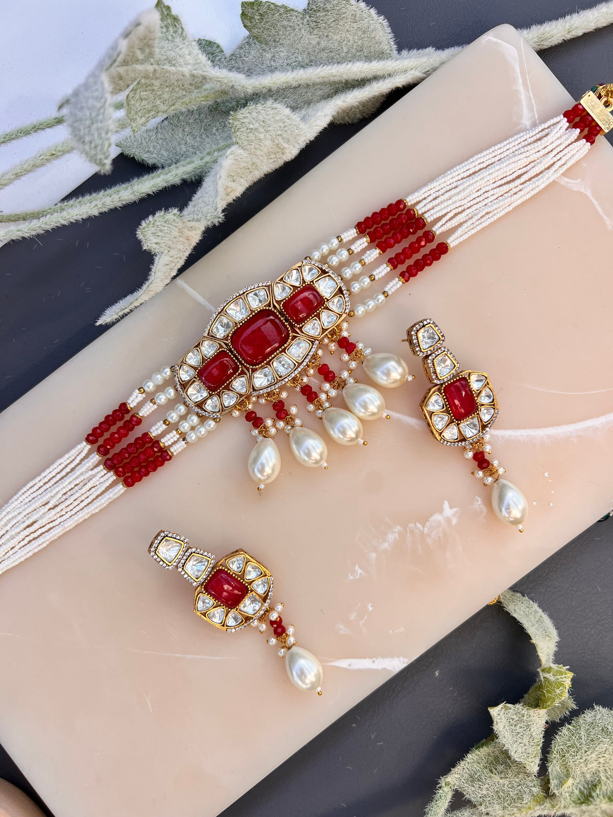 Rasha Uncut kundan choker set