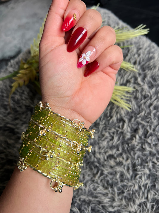 Olive Green Kashmiri Bangles
