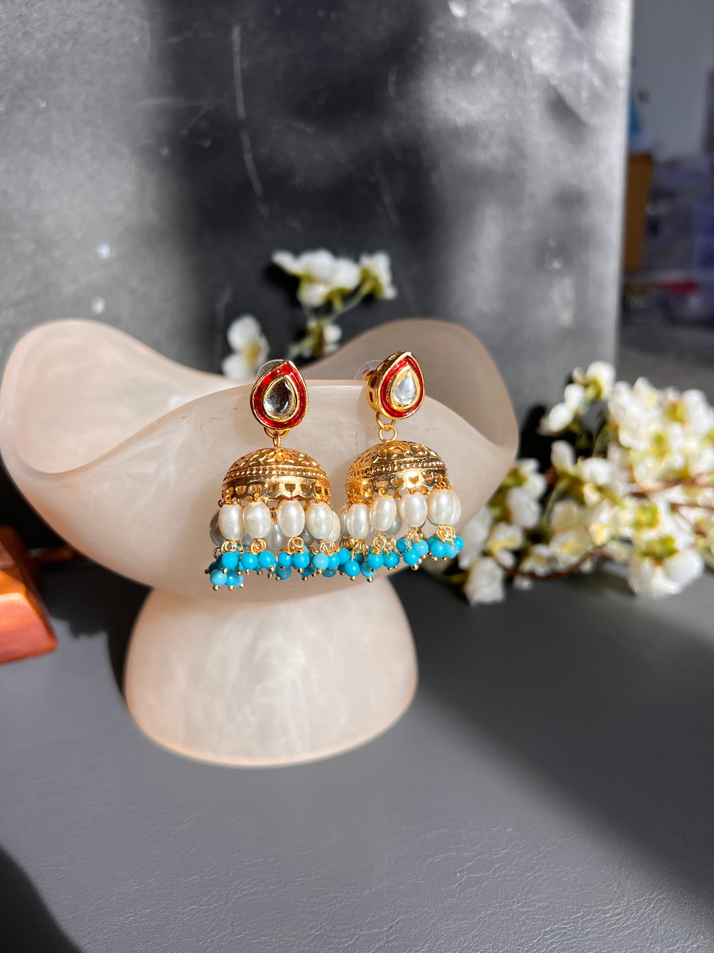 Meenal jhumki earrings