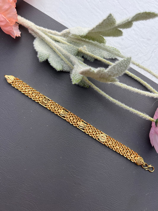Kshatriya Ornate Men’s Kada-Style Bracelet"