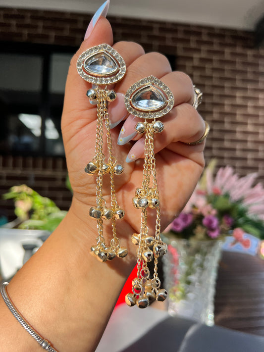 Golden Kashmiri earrings