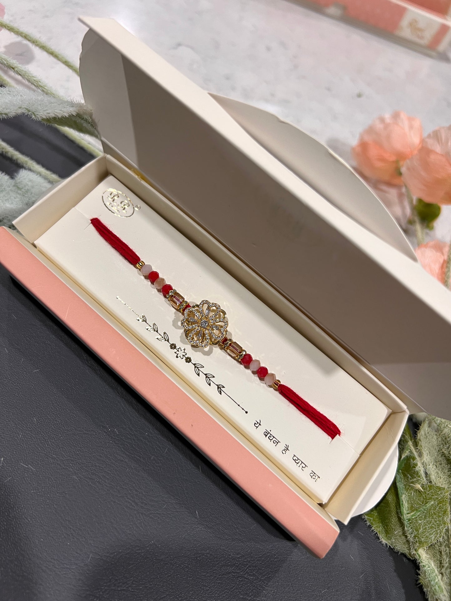 Premium American diamond Spinning rakhi