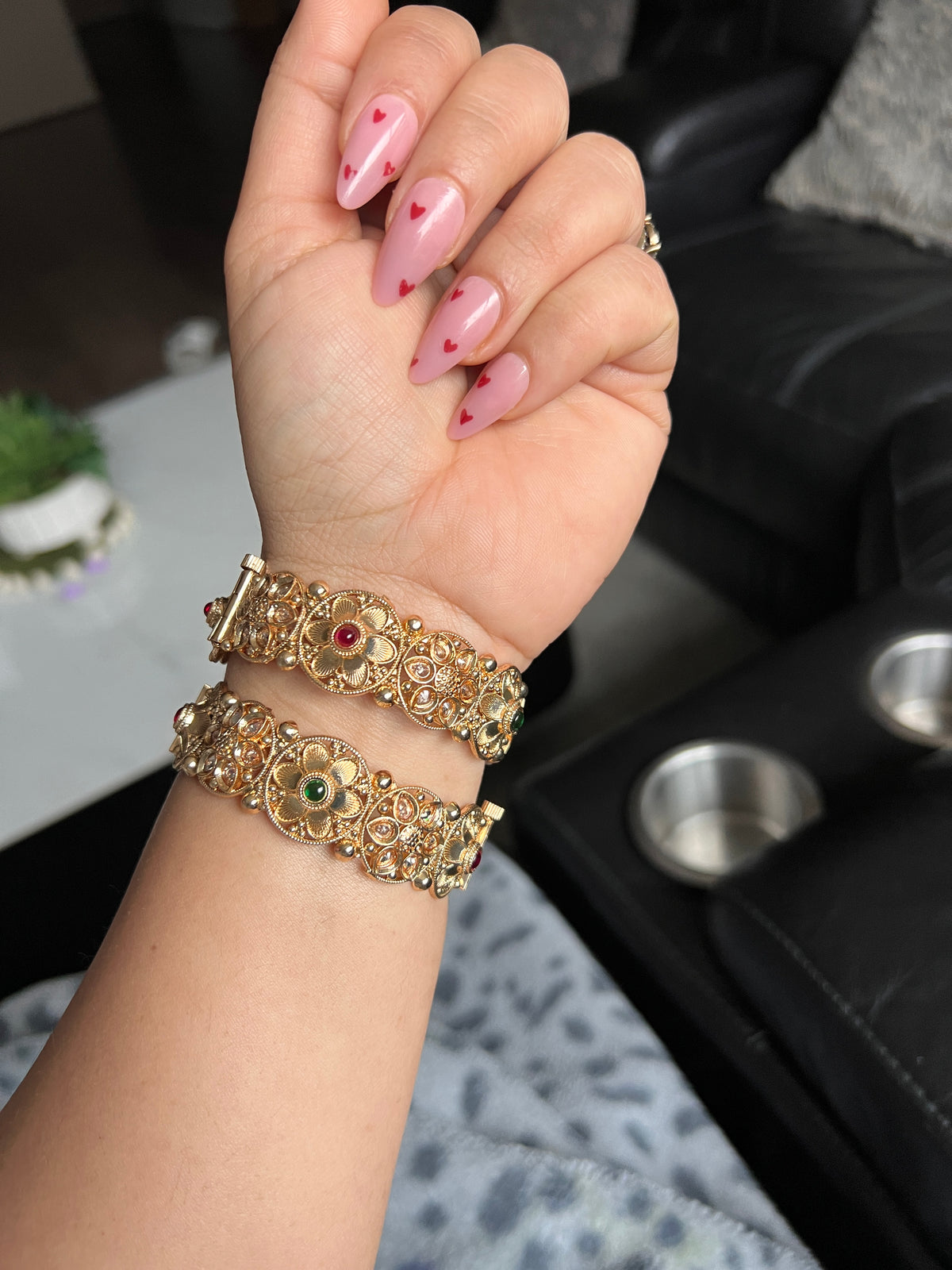 Zuri Antique gold plated Kadas
