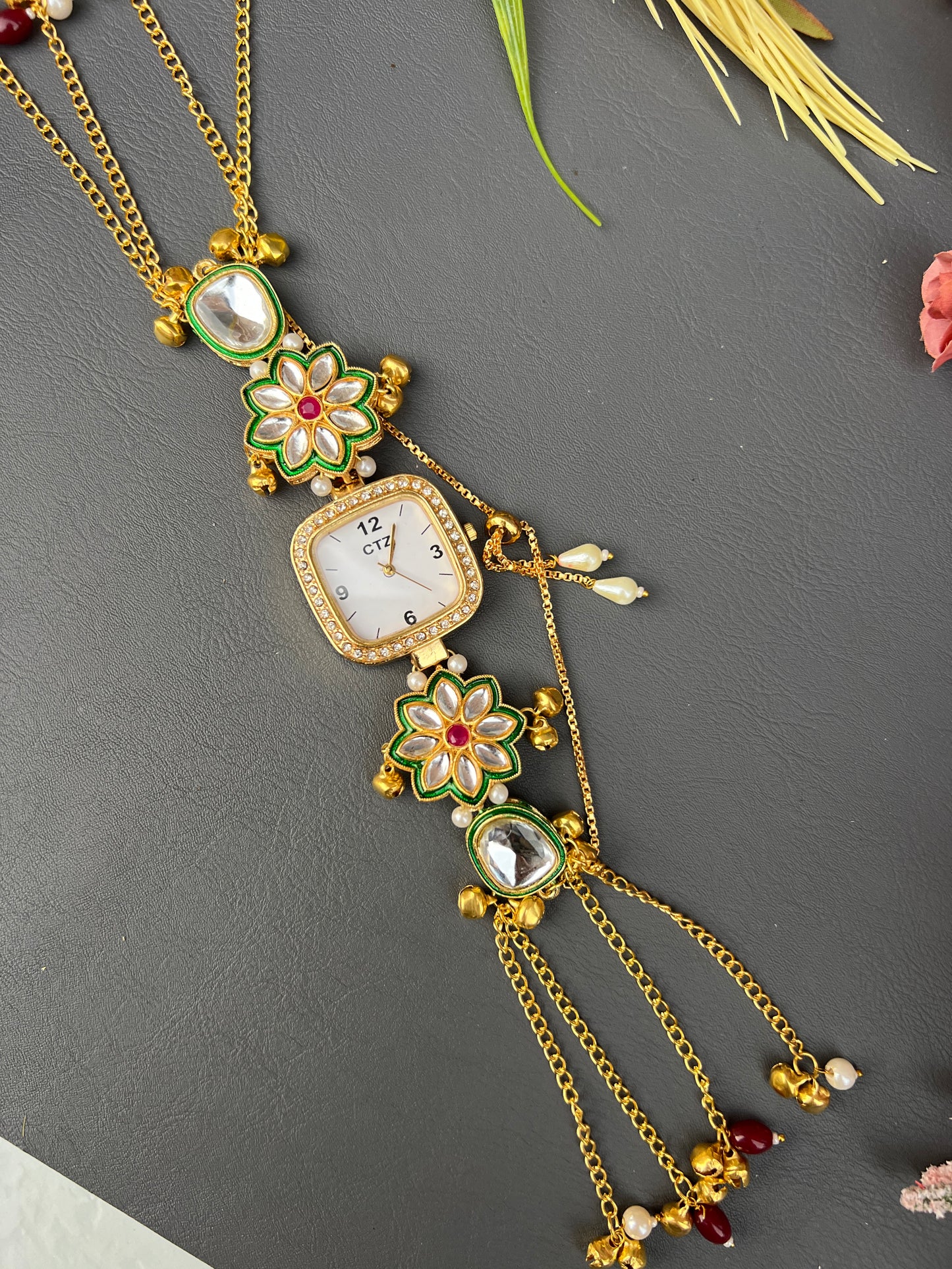 The Kashmiri Meena & Kundan Artisan Watch