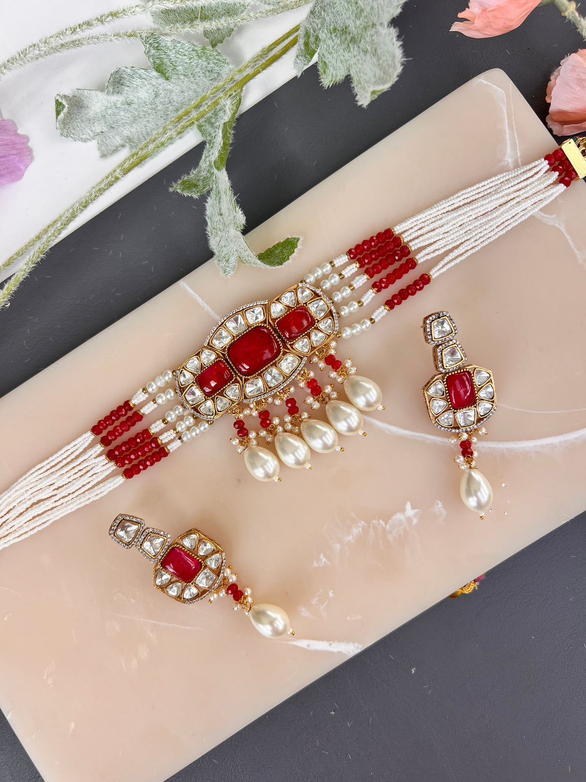 Rasha Uncut kundan choker set