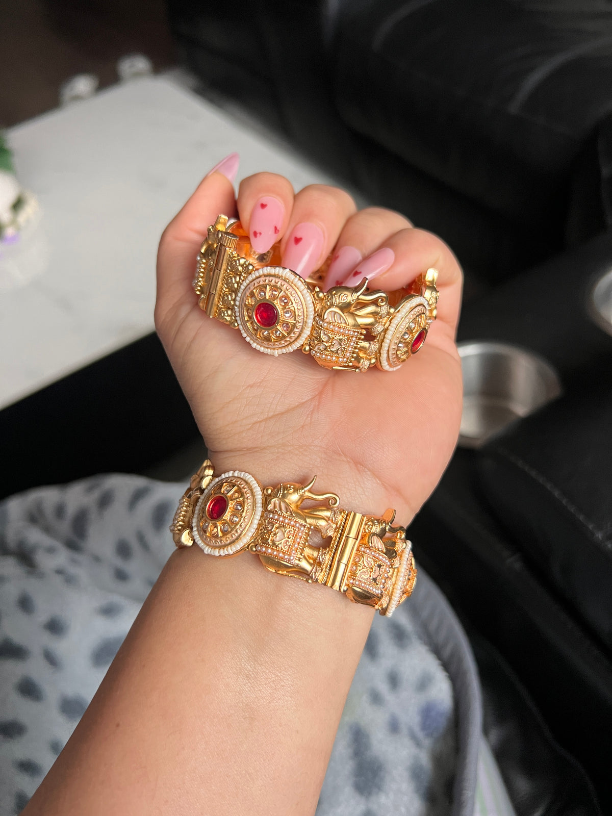 Royalty Heritage Antique Gold Openable Kadas