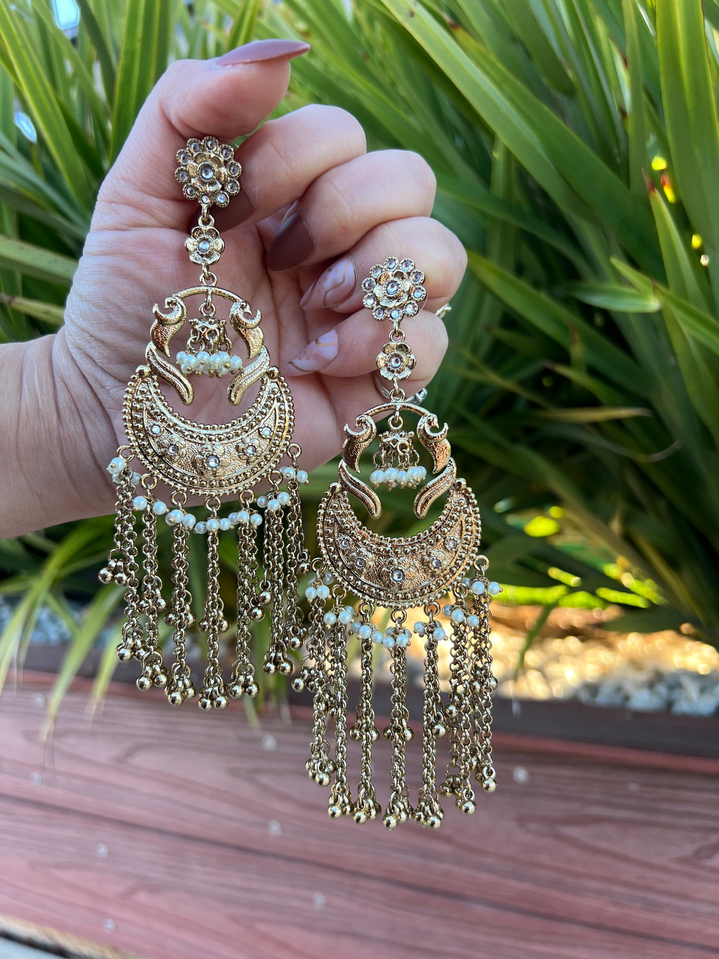 Roohani long earrings