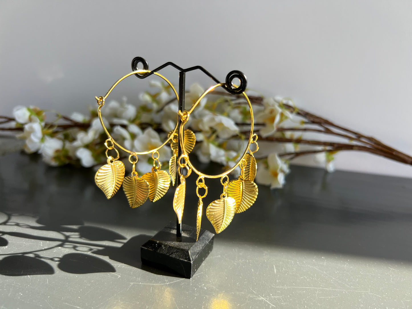 Golden leaves hoops